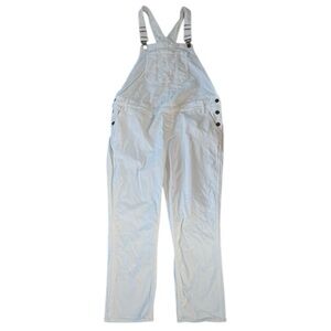 Hatch Denim Maternity Overalls, True White, Size Large - SOLD OUT